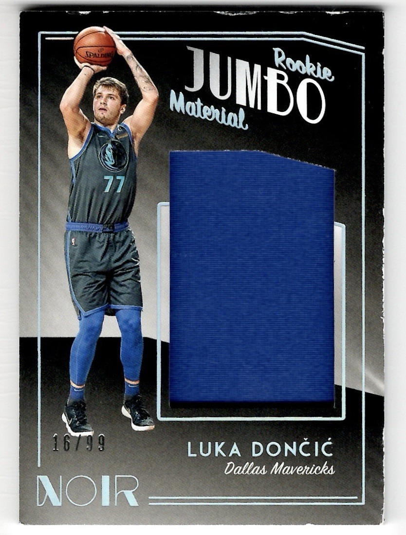 Luka Doncic NOIR 世界に25枚限定！ RC ルーキーカード 2018-19 Panini Noir - Rookie Jumbo Material Luka Dončić #RJ-LDC
