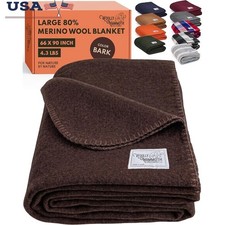 Breathable Merino Wool Camping Blanket Soft Durable Warm Outdoor Throw Blanket