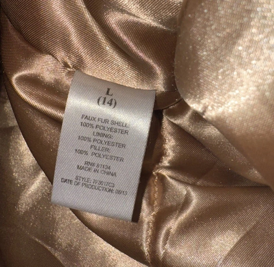 Chaqueta con Capucha Amy Byer Grande (14) Piel Sintética/Poliéster Cremallera Completa Estampado de Guepardo Foto 3 de 4