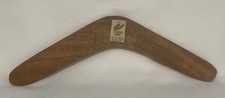 BOOMERANG VINTAGE AUSTRALIANO ABORIGENO IN LEGNO 11,75” & TORRES STRAIT ISLANDERS
