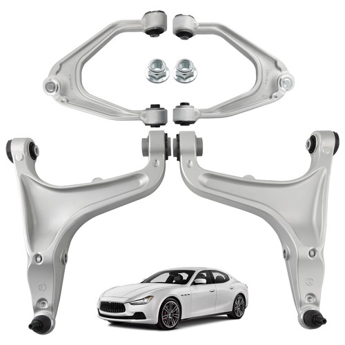4pcs Upper & Lower Front Control Arms LH RH for 2014-2022 Maserati Ghibli M156