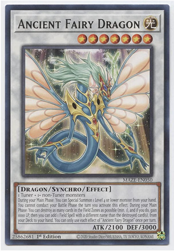 Konami Yugioh ANCIENT PROPHECY Ancient Fairy Dragon Playmat Card