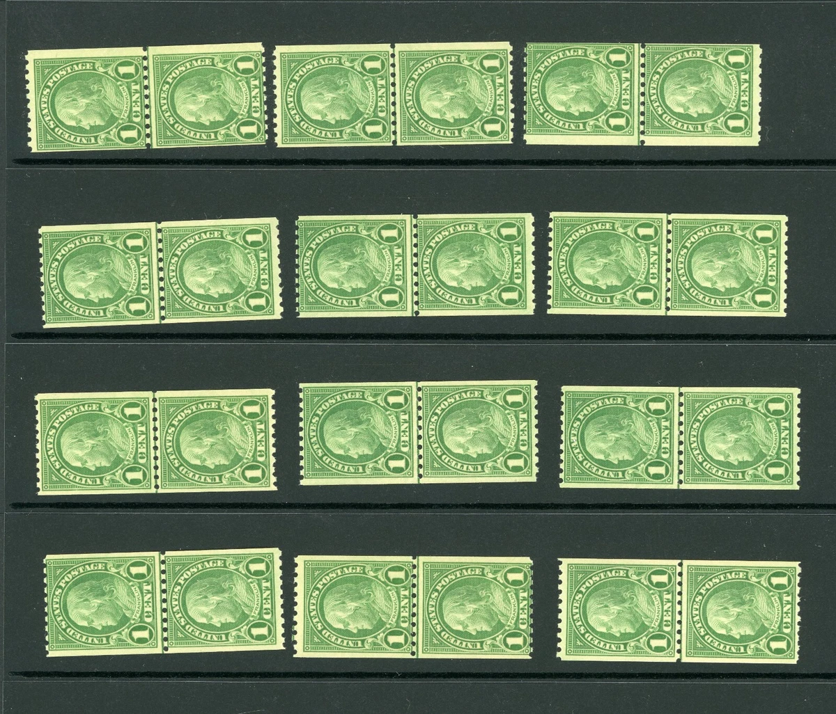 F/VF (Fine/Very Fine) Green Original Gum Unused US Stamps (1901