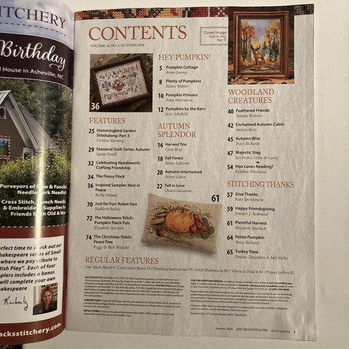 Rivista JUST CROSS STITCH autunno 2024 - Foto 2 di 3