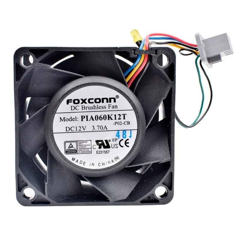 PIA060K12T 6cm 60mm DC12V 3.70A large air volume cooling fan for server chassis - Image 2 of 3