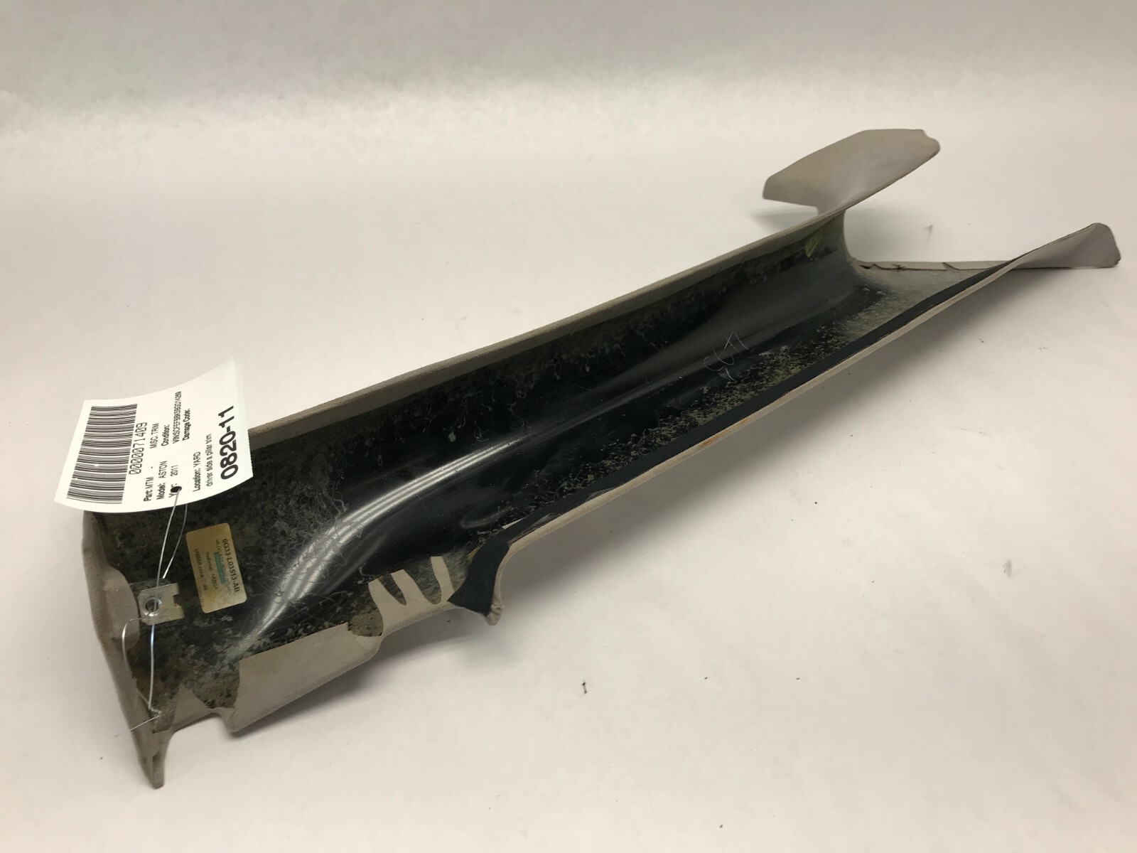 07-16 ASTON MARTIN V8 VANTAGE A PILLAR TRIM FRONT LEFT LH DRIVER OEM 