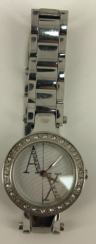 Armani AX Exchange Damen Armbanduhr Edelstahl AX3027 runder Diamant Akzent - Bild 1 von 6