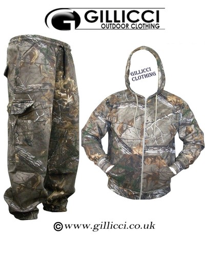 UNISEX JUNGLE PRINT CAMOUFLAGE HUNTING/FISHING HOODIE SUIT WITH OR WITHOUT ZIP - Picture 2 of 2