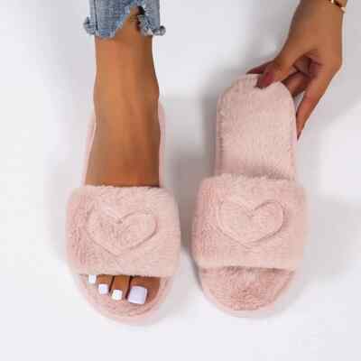 Fuzzy Slippers for Women Ladies Cozy House Home Bedroom Fluffy Slippers Plus