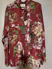 Gucci Blouson Geraniums Floral Raw sienna Hoodie zip jacket size 58 TallRet 1800