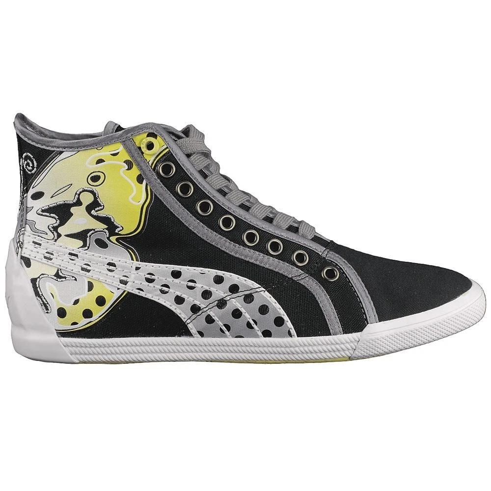Shoes Universal women Puma Crete Mid Wings Wns 34969701 Black Grey Yellow