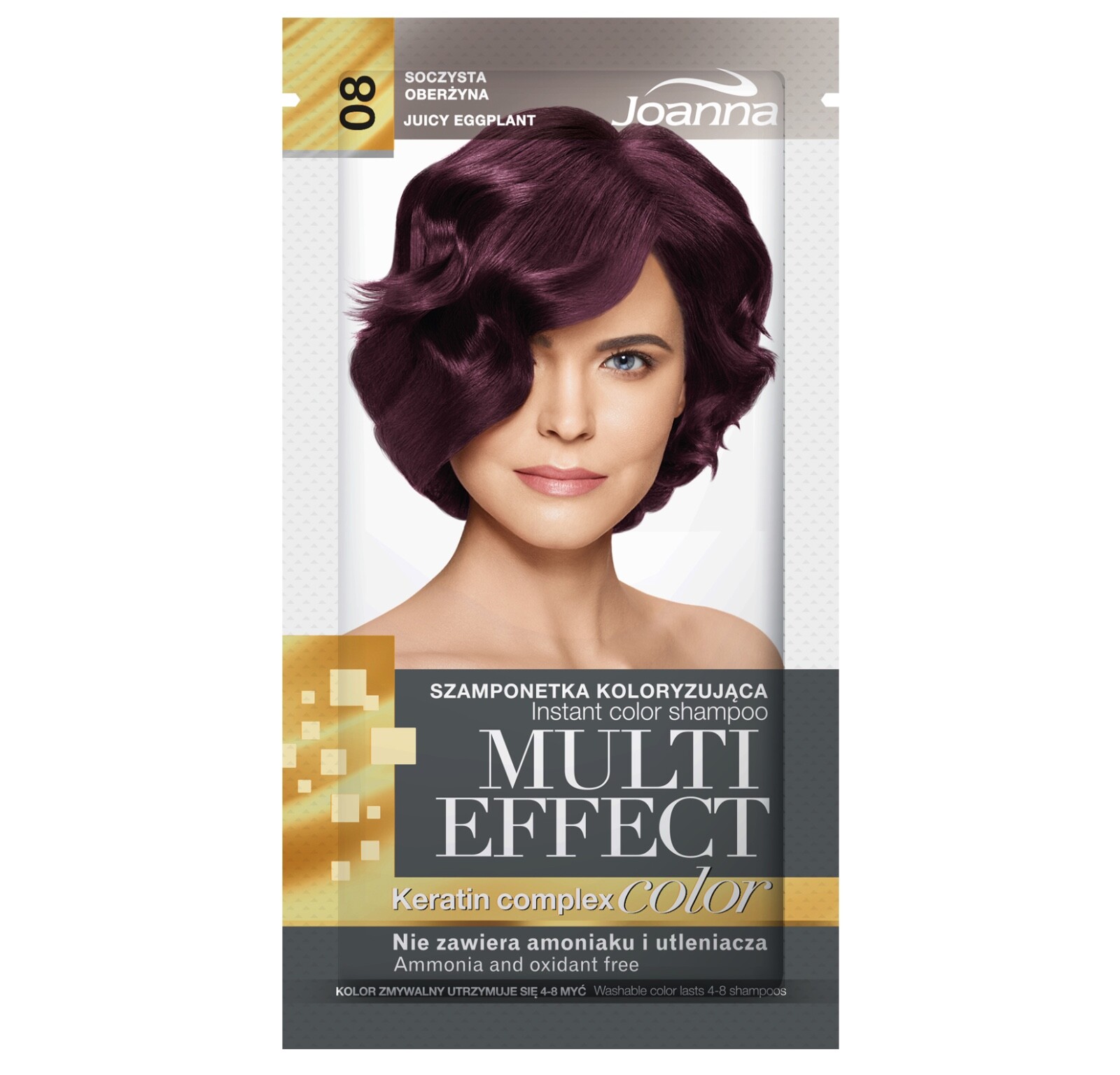 Joanna Multi Effect Instant Keratin Temporary Hair Colour Shampoo Dye