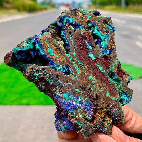 199G BEST Natural Azurite/Malachite crystal minerals specimens - Afbeelding 14 van 17