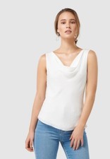 EVER NEW Melborne Women's 'CLARA' White SLEEVELESS COWL NECK TANK TOP - 4