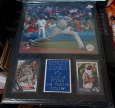 KENLEY JANSEN Dodgers 12x15 Plaque with 8x10 Picture, 2 Cards and Engraved Plate