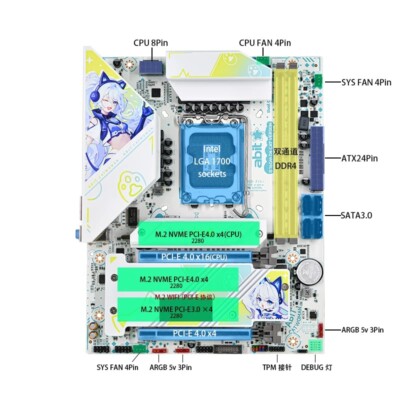 ABIT B760MD4 Gaming Motherboard CAT VERSION Socket LGA1700 Micro-ATX.