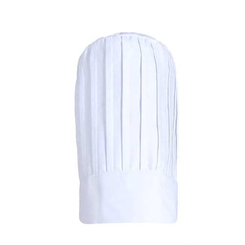 Chef Costume Classic White Chef Hat Adjustable Cotton/Poly Blend