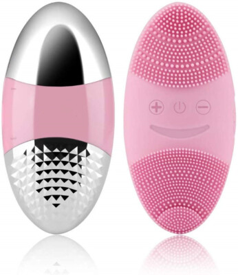 OVAL Sonic Facial Cleansing Brush Silicone Face Massager Waterproof Rechargeable