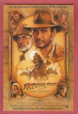 Harrison Ford Postcard CINEMA Ed.- ''INDIANA JONES..(The Last Crusade)