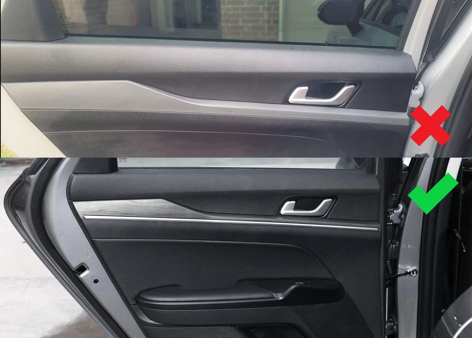 Carbon fiber style interior 4-door panel decor trim cover for KIA K5 2021-2024 - Image 2 of 4