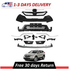 For 17-19 Honda CRV Front Bumper Grille Fog Light W/Bumper Molding Complete kits