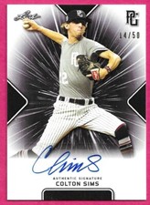 2021 Leaf Perfect Game National Baseball COLTON SIMS Black Autograph 14/50