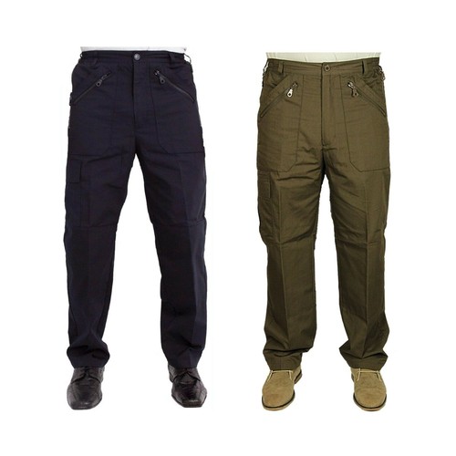 Bnwt Da Uomo Combat Cargo Smart Pantaloni Pantaloni LAVORO BLU NAVY caffè  Moss COLORI 30-48 | eBay