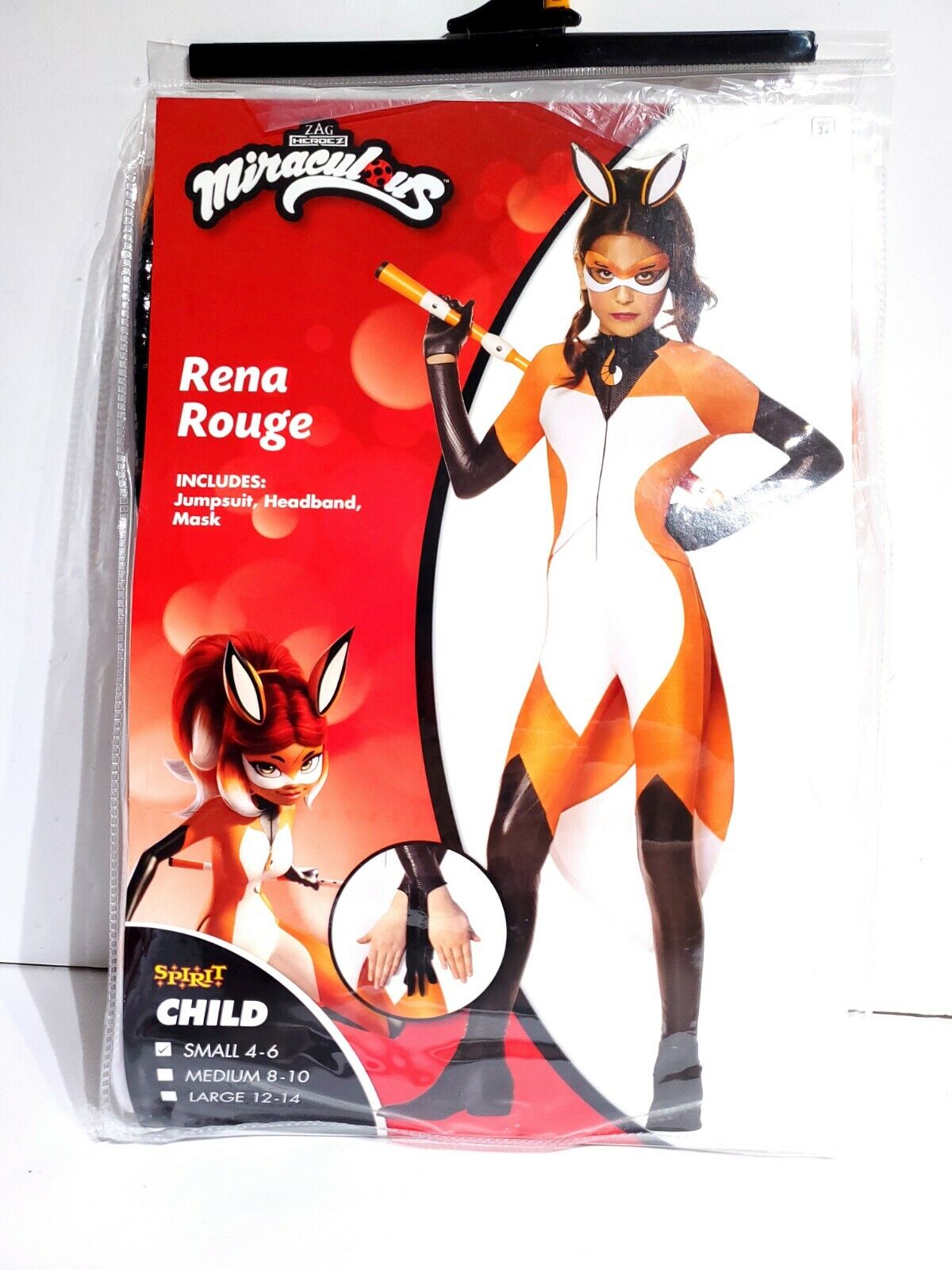 Miraculous Ladybug Rena Rogue Girls Halloween Costume Kids Size Small Size  4-6