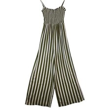 Show Me Your Mumu Womens Parton Playsuit Jumper Romper Green Striped Size Small