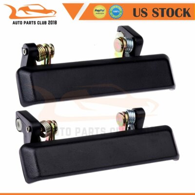 Cciyu Manijas De Puerta De Repuesto Para El Lado Del Conductor Delantero Exterior Para 1986-1995 Para Suzuki Samurai 8282083000 Negro (2 Piezas