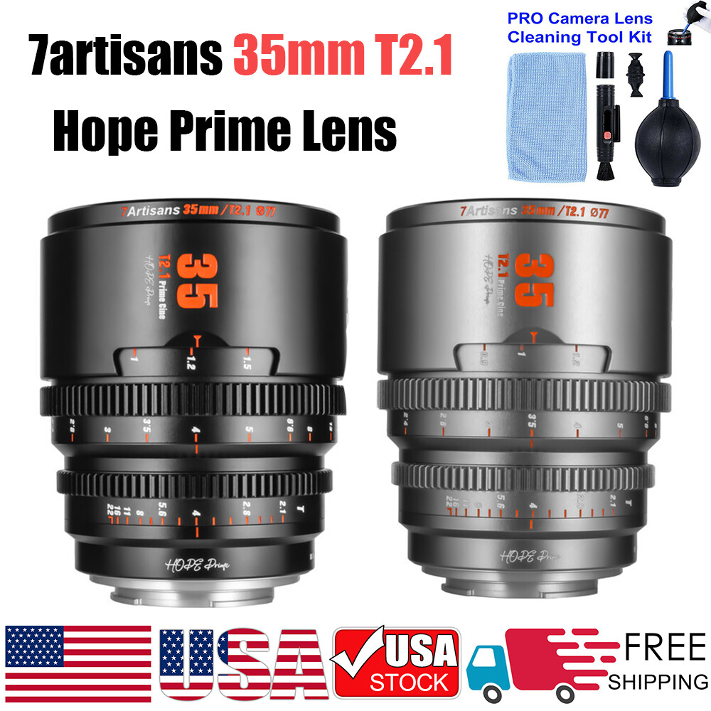 7artisans 35mm T2.1 Hope Prime Lens For Sony E/Fuji X/ Canon EOS-R