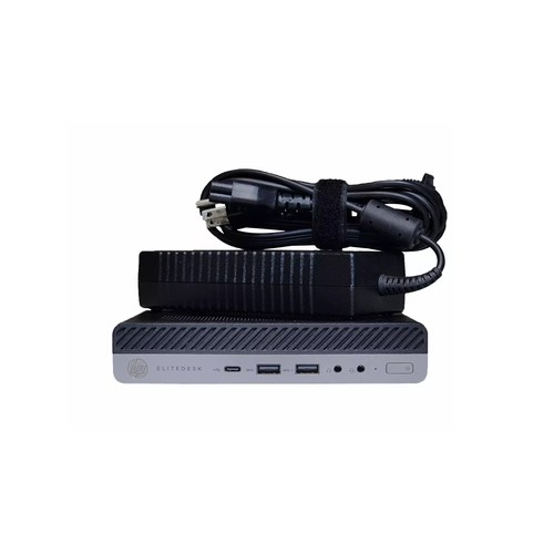 HP EliteDesk 800 G4 Mini PC Intel Core i5-8500T@2.10 GHz 16GB RAM w/power adapt.