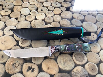 Vintage Hand Made  traditional Uzbek ''pchak'' knife/ Sheath Engraved Blade