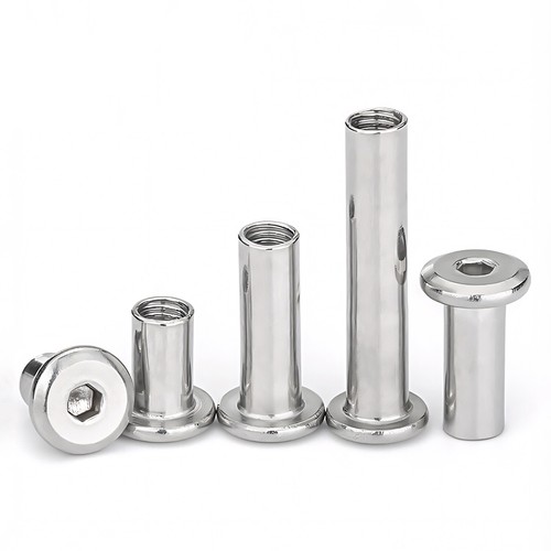 Sleeve Nuts M2-M4 Flat Head Hexagon Socket Furniture Cap Stainless Steel A2 304 - Picture 3 of 62