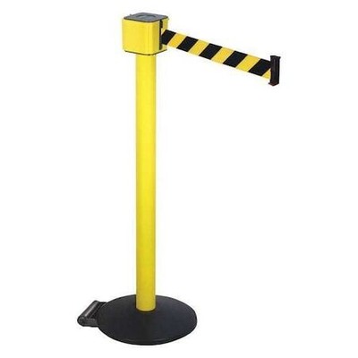 Retracta-Belt Pm412-30Ya-Byd Barrier Post With Belt,40 In. H,30 Ft. L