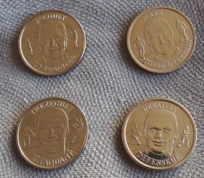 LOT DE 4 PIECES-MEDAILLES DE LA FEDERATION FRANCAISE DE FOOTBALL - Photo 1/2