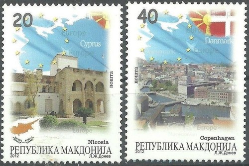 MACEDONIA 2012 - Macedonia in EU (Nicosia,Copenhagen) MNH ERROR MNH