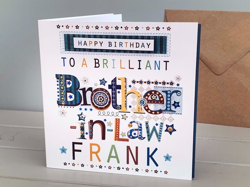 brother-in-law birthday card. Special personalised card for brother-in-law - Picture 6 of 7