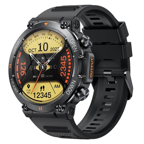 Für Samsung Huawei Smartwatch Armbanduhr Blutdruck Fitness Tracker Luxus Herren - Bild 15 von 18