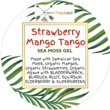 Sea Moss Gel Strawberry Mango 16oz 100% Wildcrafted w. Herbs for Immunity 🌿