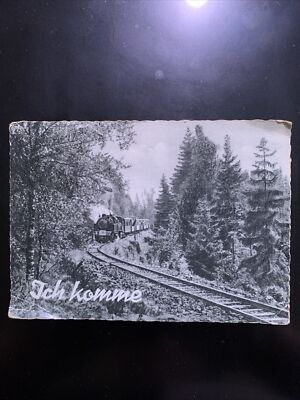 Germany Ich Komme aus dem Schwarzwald Steam Train Vintage RPPC 07.49