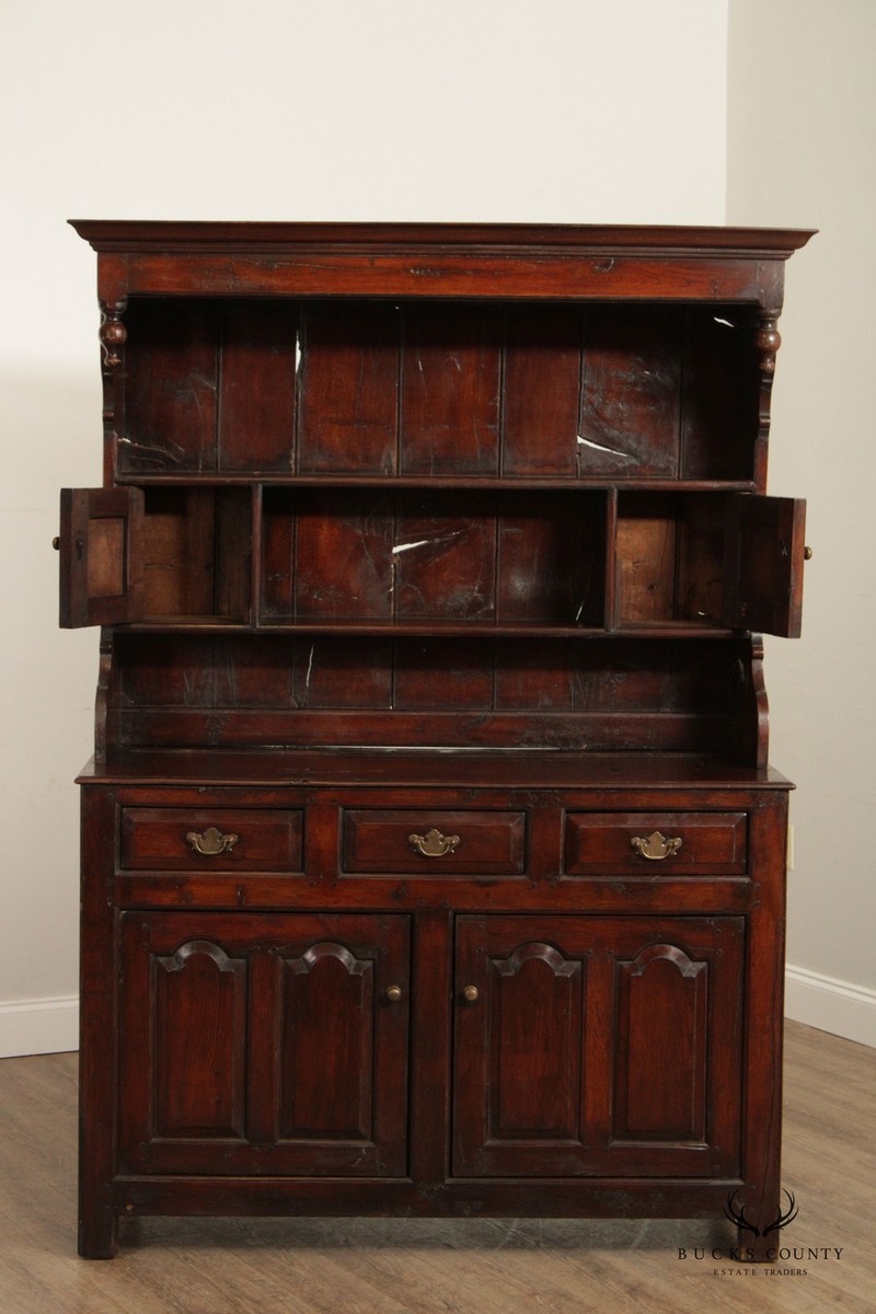 Antique English Oak Plate Cupboard or Hutch | eBay