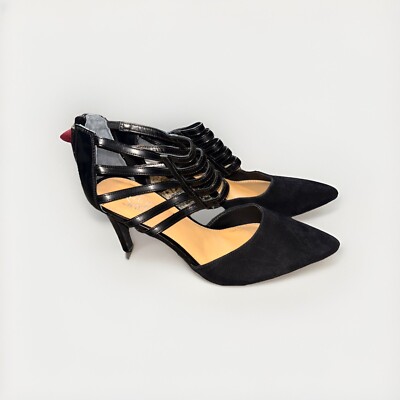 Franco Sarto Shoes Black Paten Leather Heels Size Slight Scuff On One  Heal