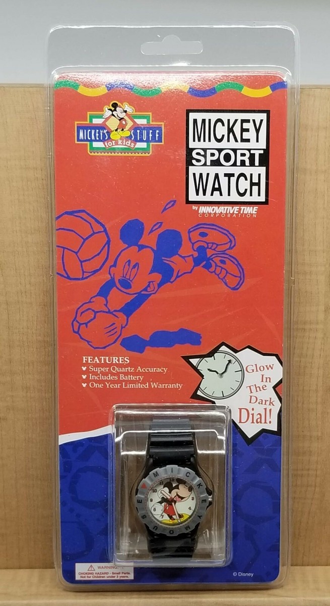 Vintage Mickey Mouse Wrist Watch Disney Time Works Fossil Glow in the dark Mouse Disney Lorus Mickey Mouse Glow in the Dark Watch Retired  main image 2