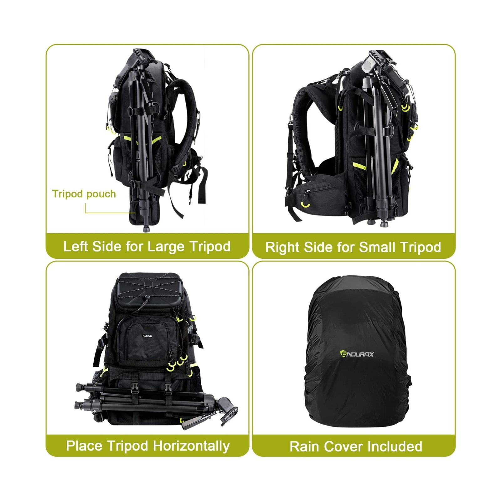 Endurax Extra Large Camera DSLR/SLR Backpack for Outdoor Hiking Trekking with... 710280983411 eBay