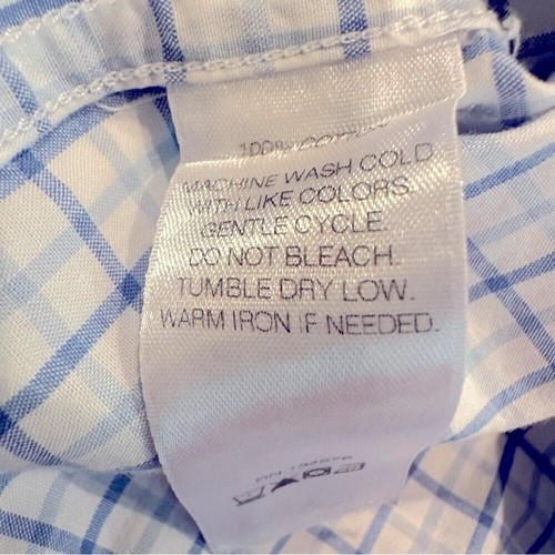 Vineyard Vines Plaid Whale Shirt 100% Cotton Boy's 12/14 Medium Blue White - Picture 6 of 6