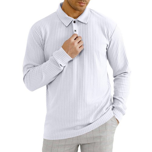 Spring Men's Simple Casual Loose Laple Solid Color Long Sleeved T-Shirt Tops New - Picture 28 of 37