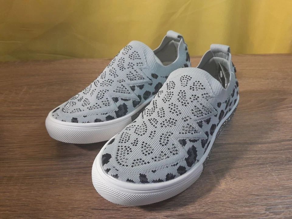 Bernie Mev. Gardenia Mujer Zapatos TALLAS Gris Claro/Plateado Ceetah Zapatilla Nuevo en Caja Sh27 Foto 4 de 4