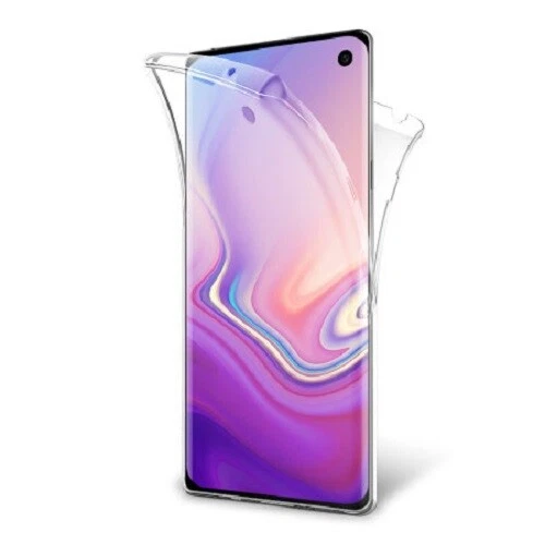 UK Front and Back 360° Full protection Gel Cover Skin Case For Samsung S10 PLUS - Image 1 of 4