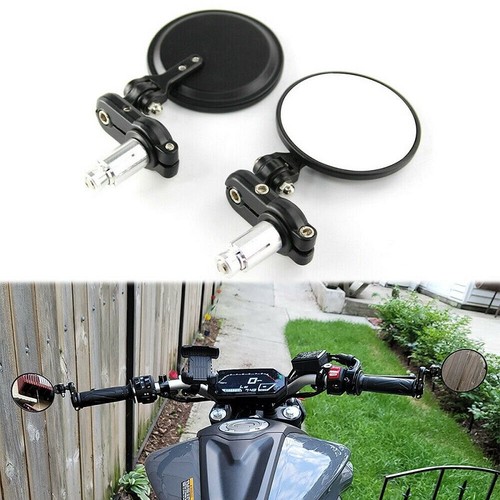 Motorcycle Round 7/8" Handle Bar End Rearview Side Mirrors For Honda GROM MSX125 eBay